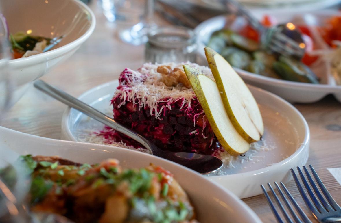 Rote-Bete mit Birnen Meerrettich